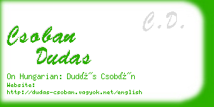 csoban dudas business card